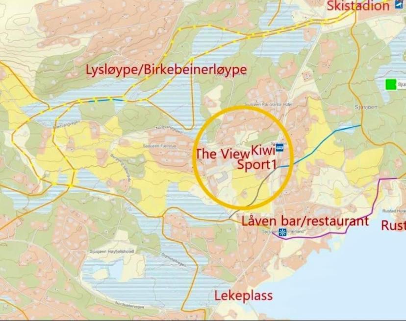 Leilighet Med Panoramautsikt Sjusjoen Innendors Parkering ภายนอก รูปภาพ